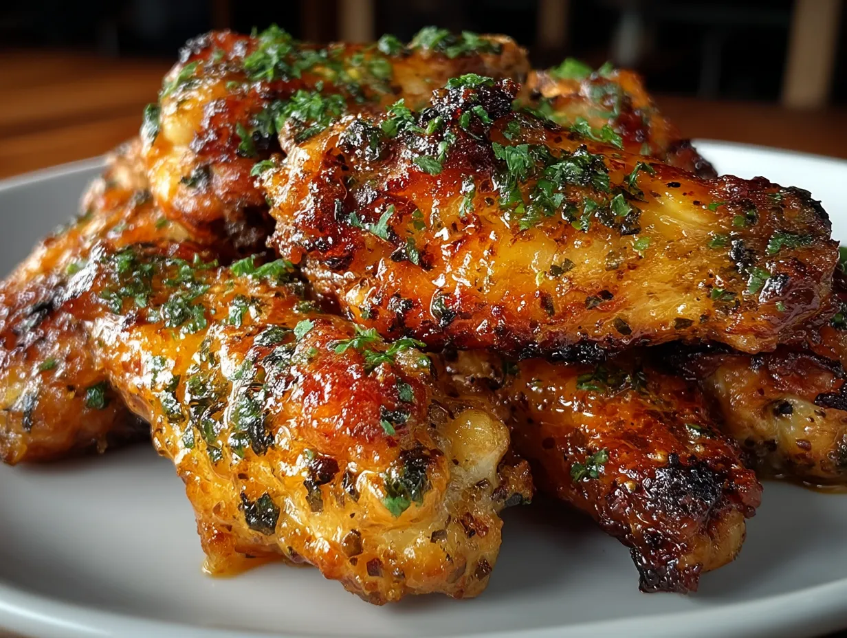 Serving Air Fryer Lemon Pepper Chicken Wings
