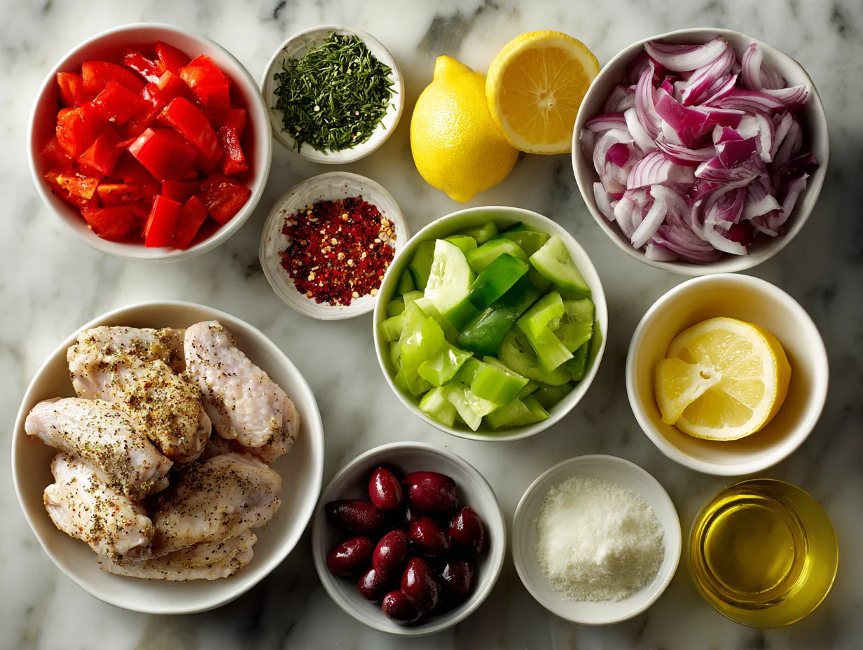 Ingredients for Air Fryer Lemon Pepper Chicken Wings