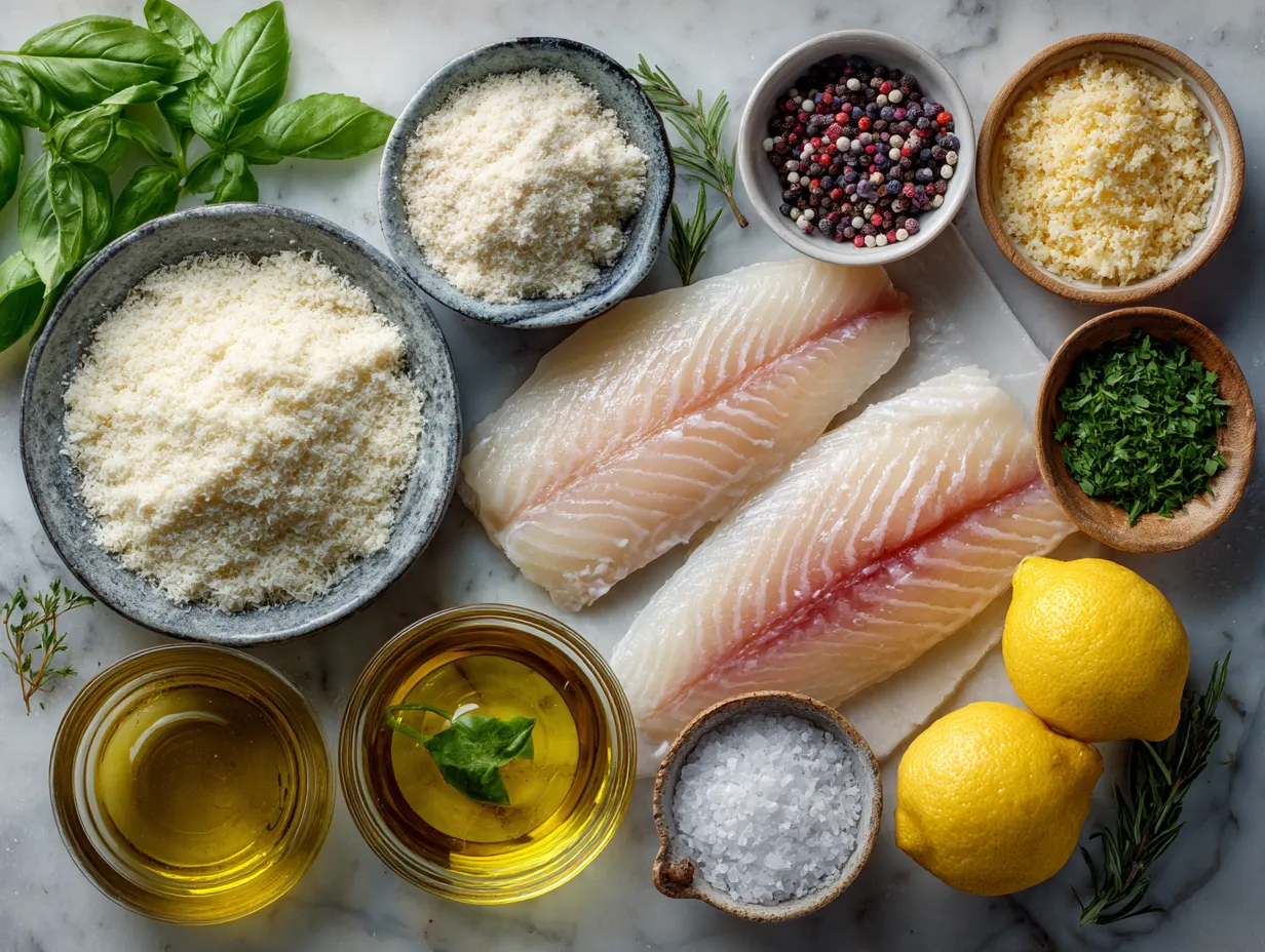 Ingredients for Air Fryer Parmesan Tilapia