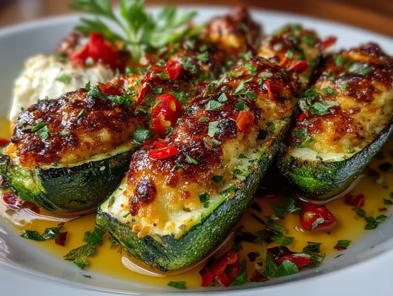 Air Fryer Stuffed Zucchini Boats