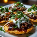 Baked Ground Beef Mini Tostadas