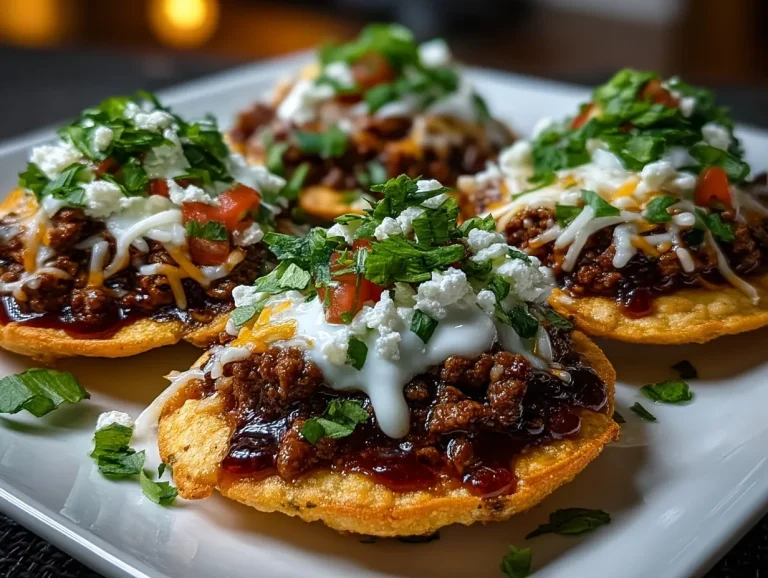 Baked Ground Beef Mini Tostadas