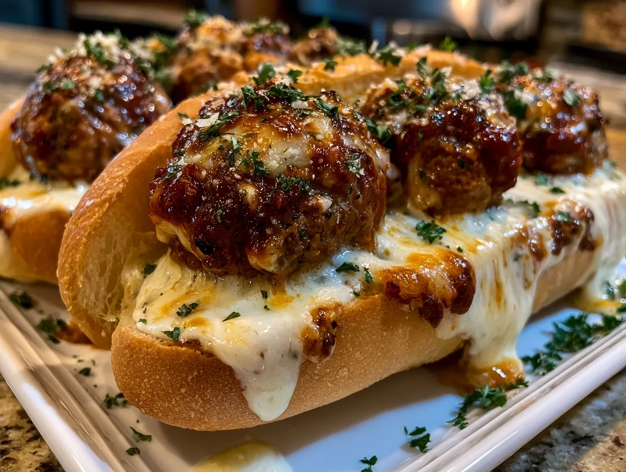 Serving Healthy Beef Meatball Subs Low CalorieLean