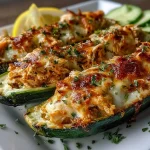 buffalo chicken zucchini boats