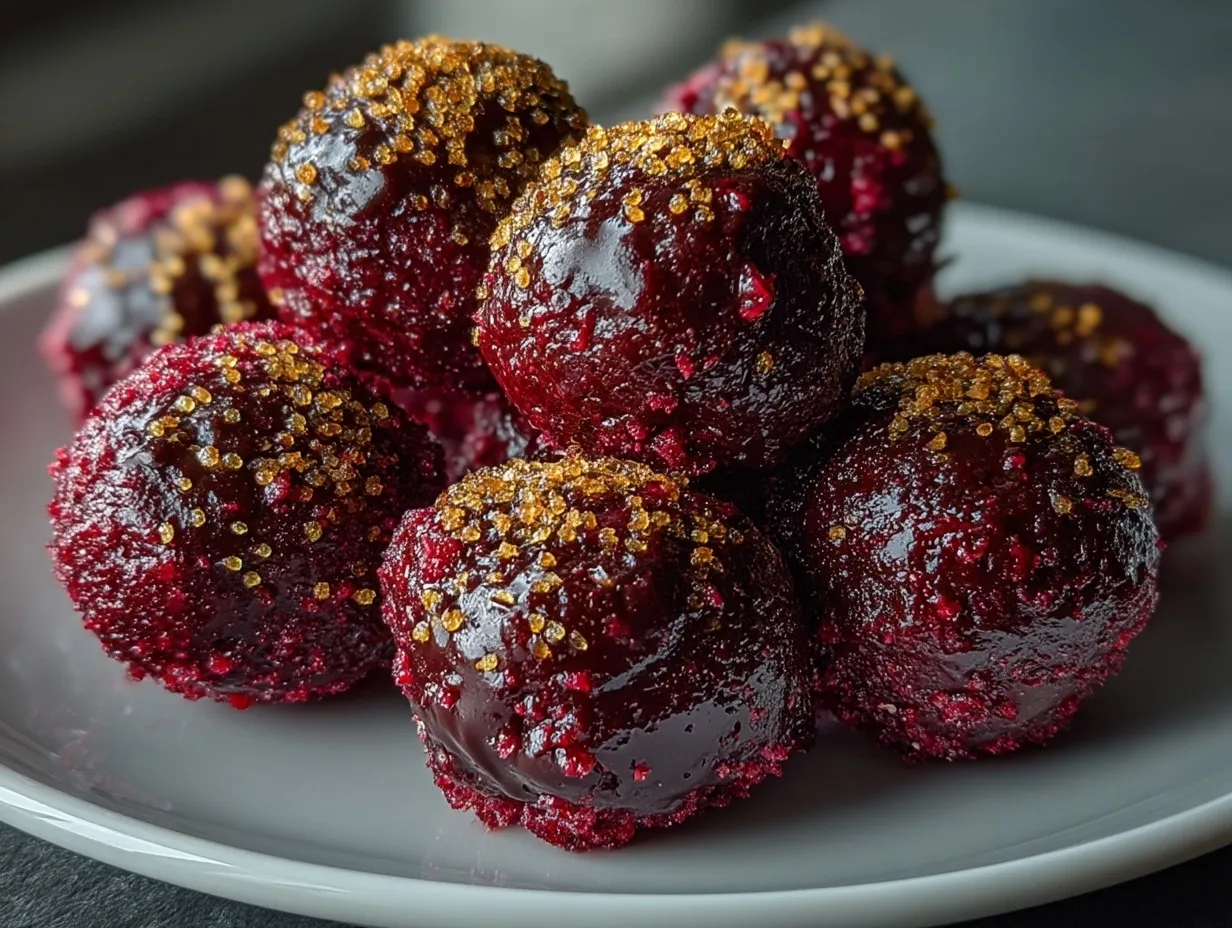 Dark Chocolate Raspberry Protein Truffles