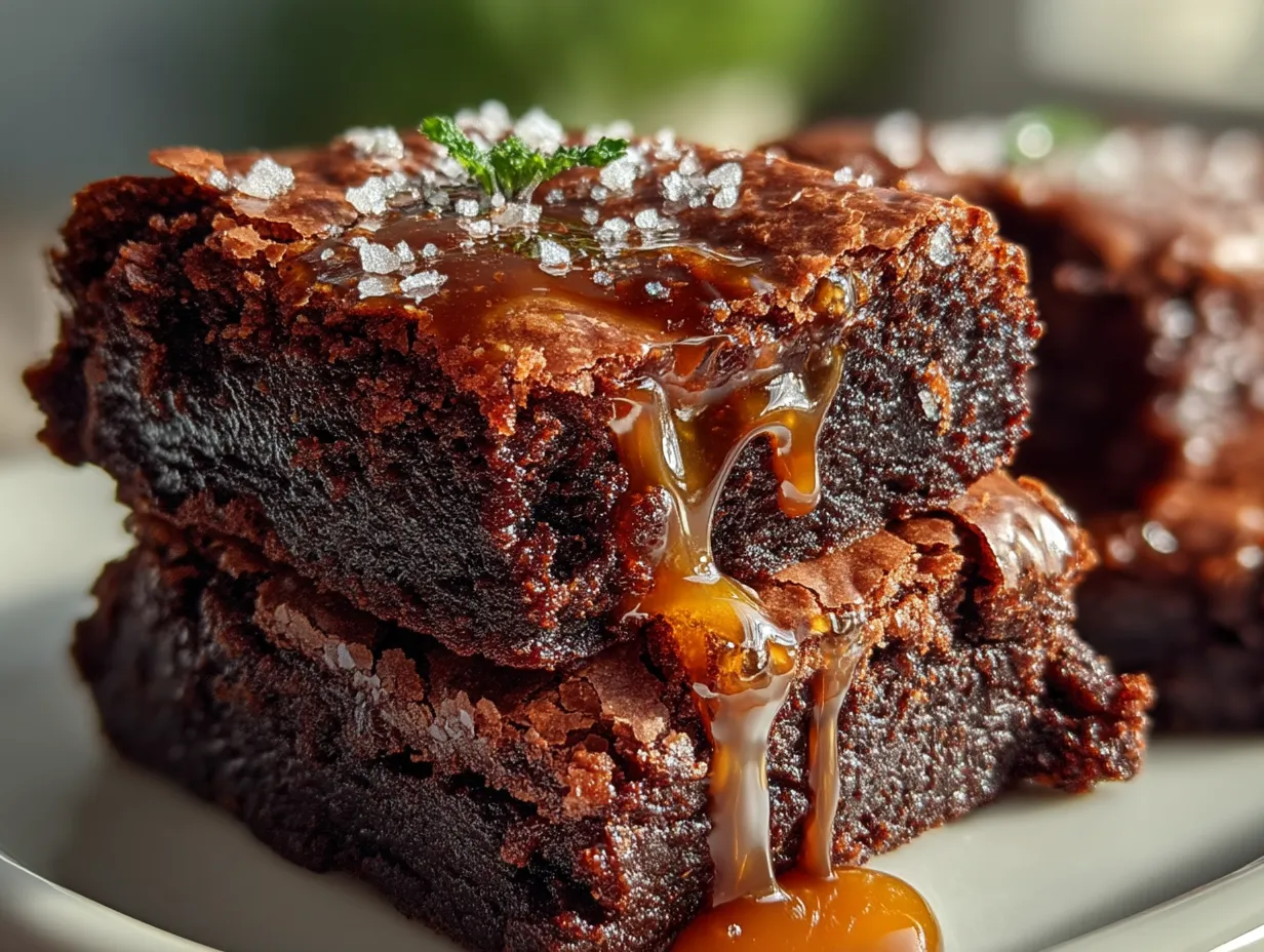 Serving Double Chocolate Zucchini Protein Brownies