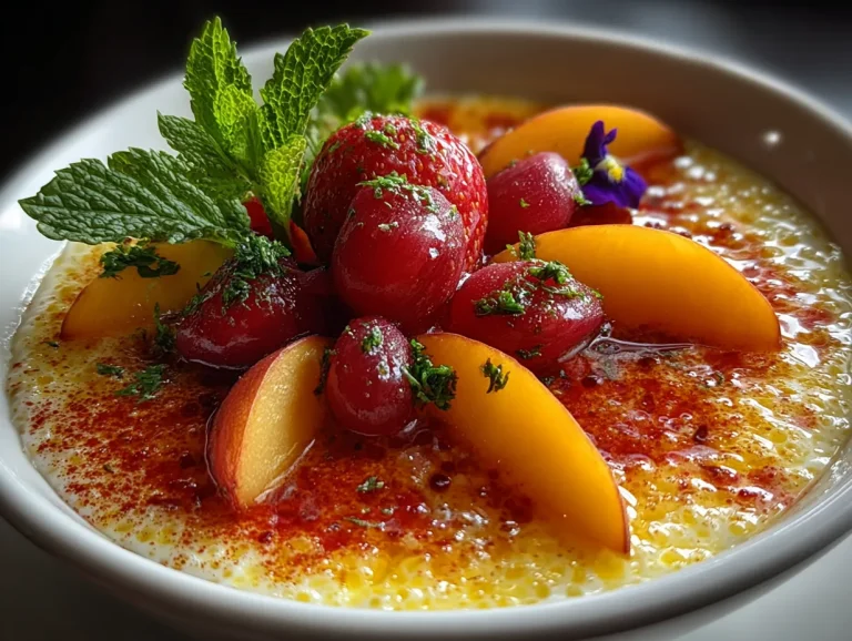 Fresh Peach Chia Protein Pudding