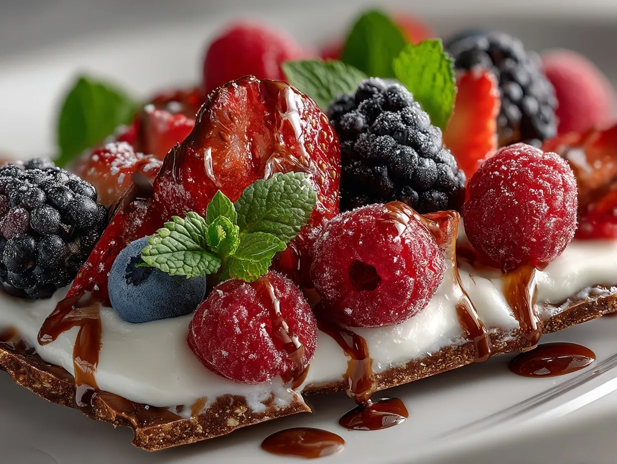 Greek Yogurt Breakfast Bark with Berries