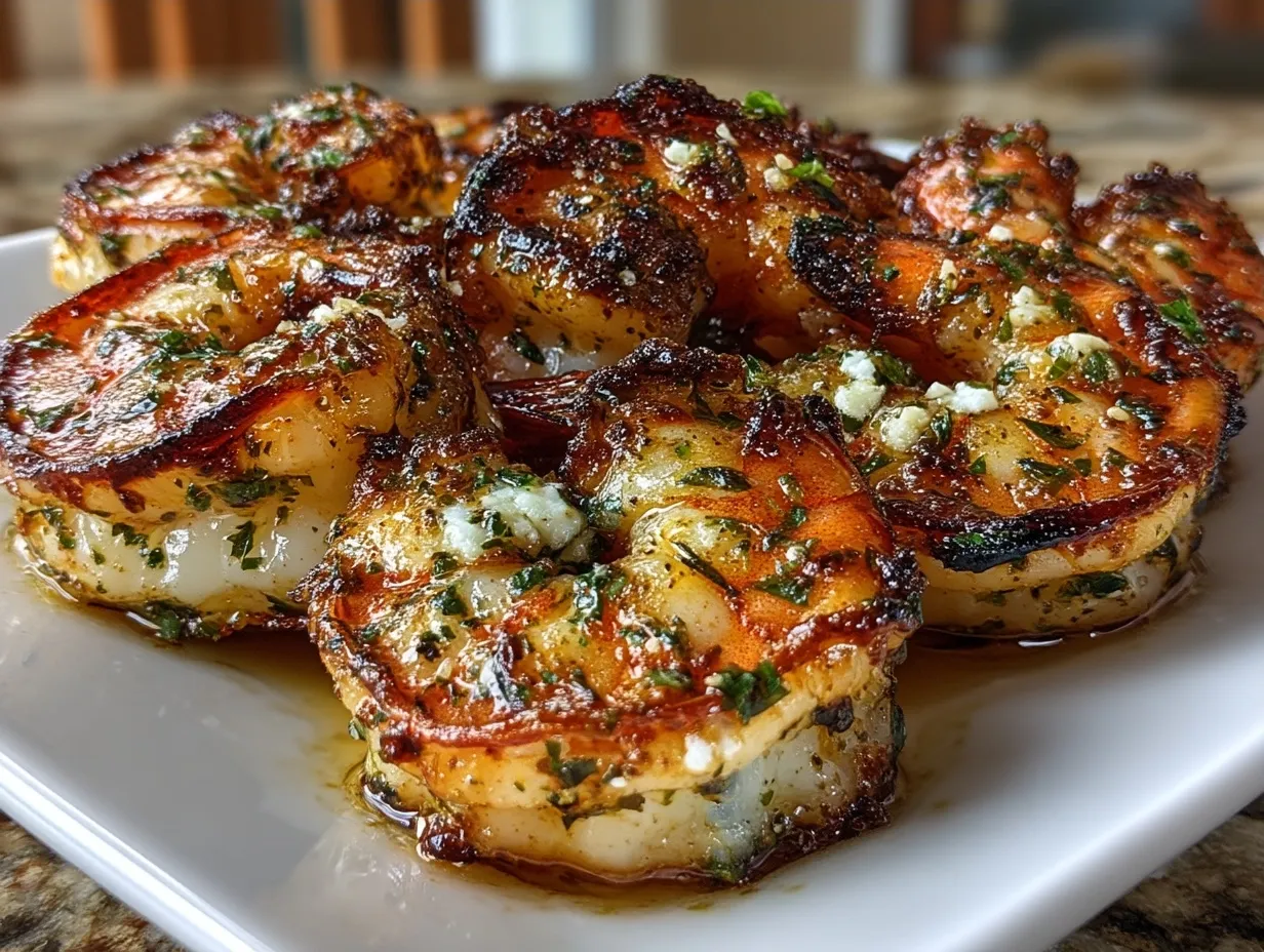 Grilled Garlic Herb Shrimp Cups