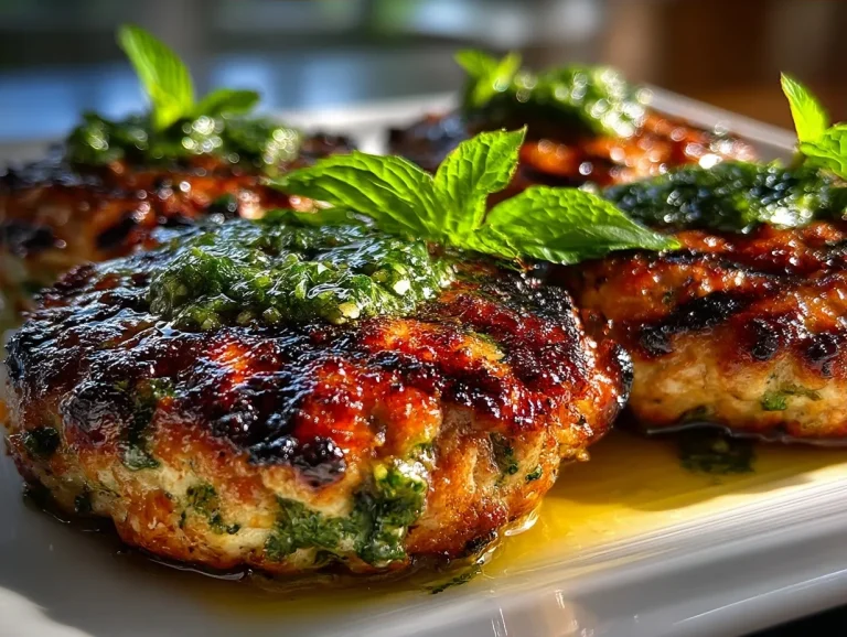 Grilled Pesto Turkey Burgers