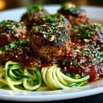 Healthy Turkey Meatballs with Zoodles