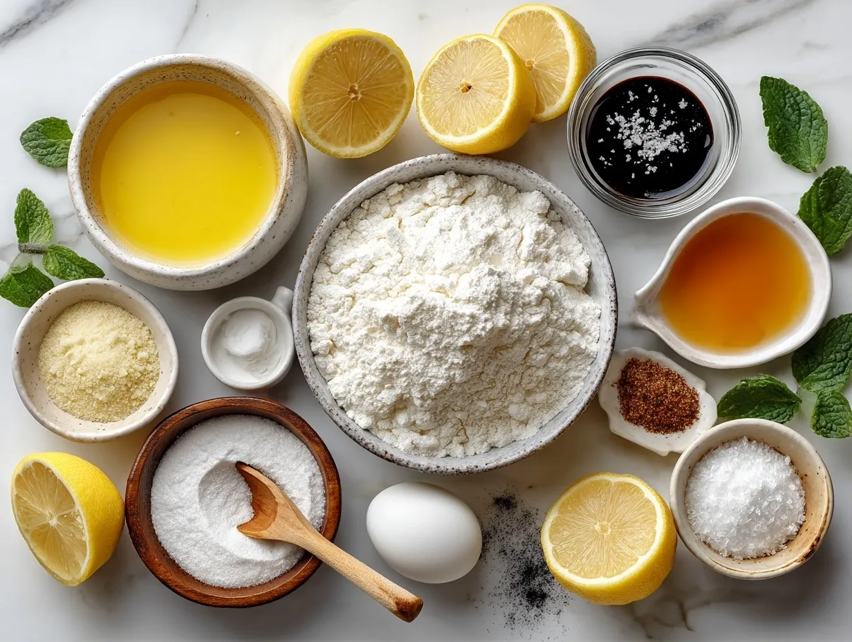 Ingredients for High Protein Lemon Ricotta Pancakes