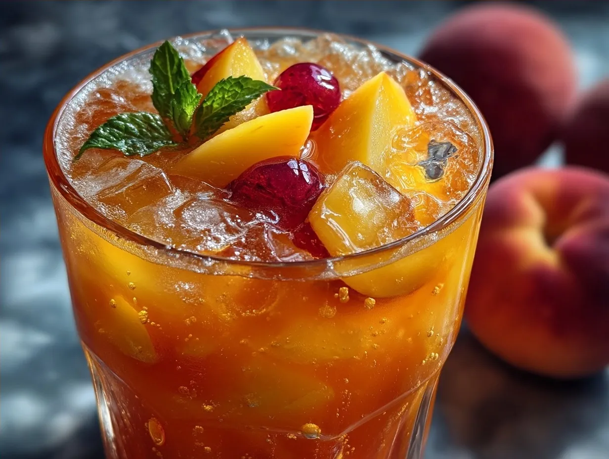 Iced Peach Green Tea (Unsweetened)