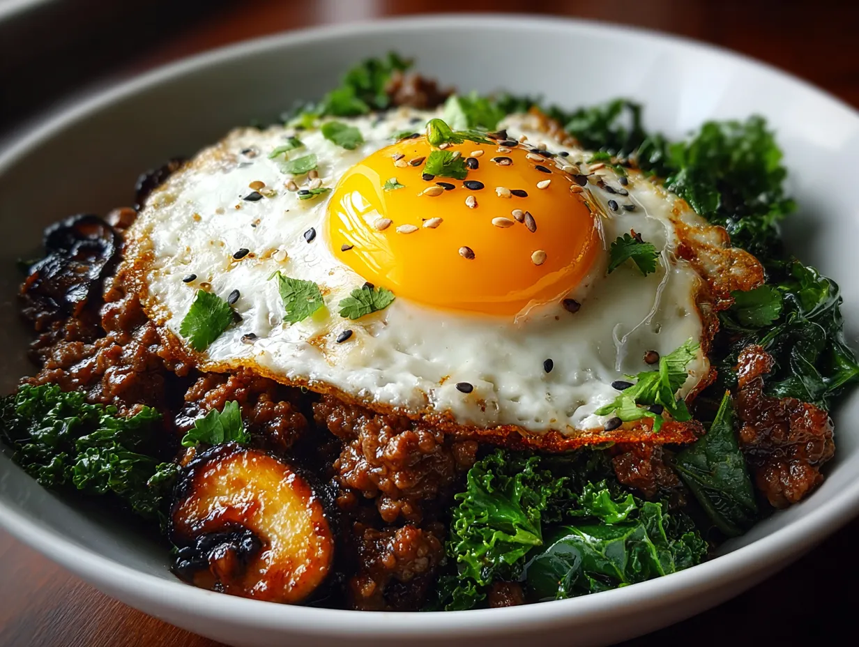 Lean Beef Kale Breakfast Bowl