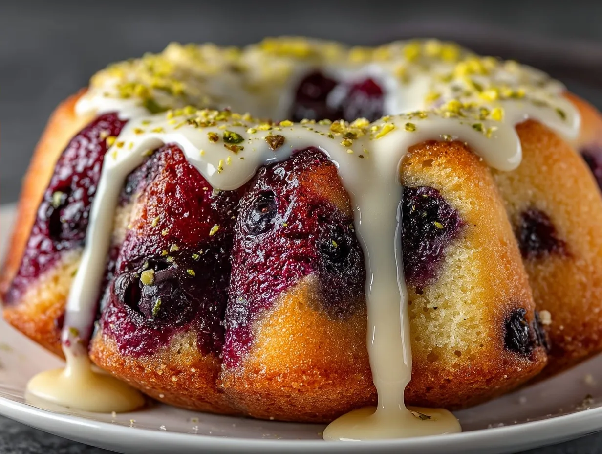 Lemon Blueberry Protein Bundt Cake