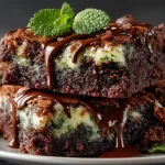 Mint Chocolate Chip Zucchini Brownies