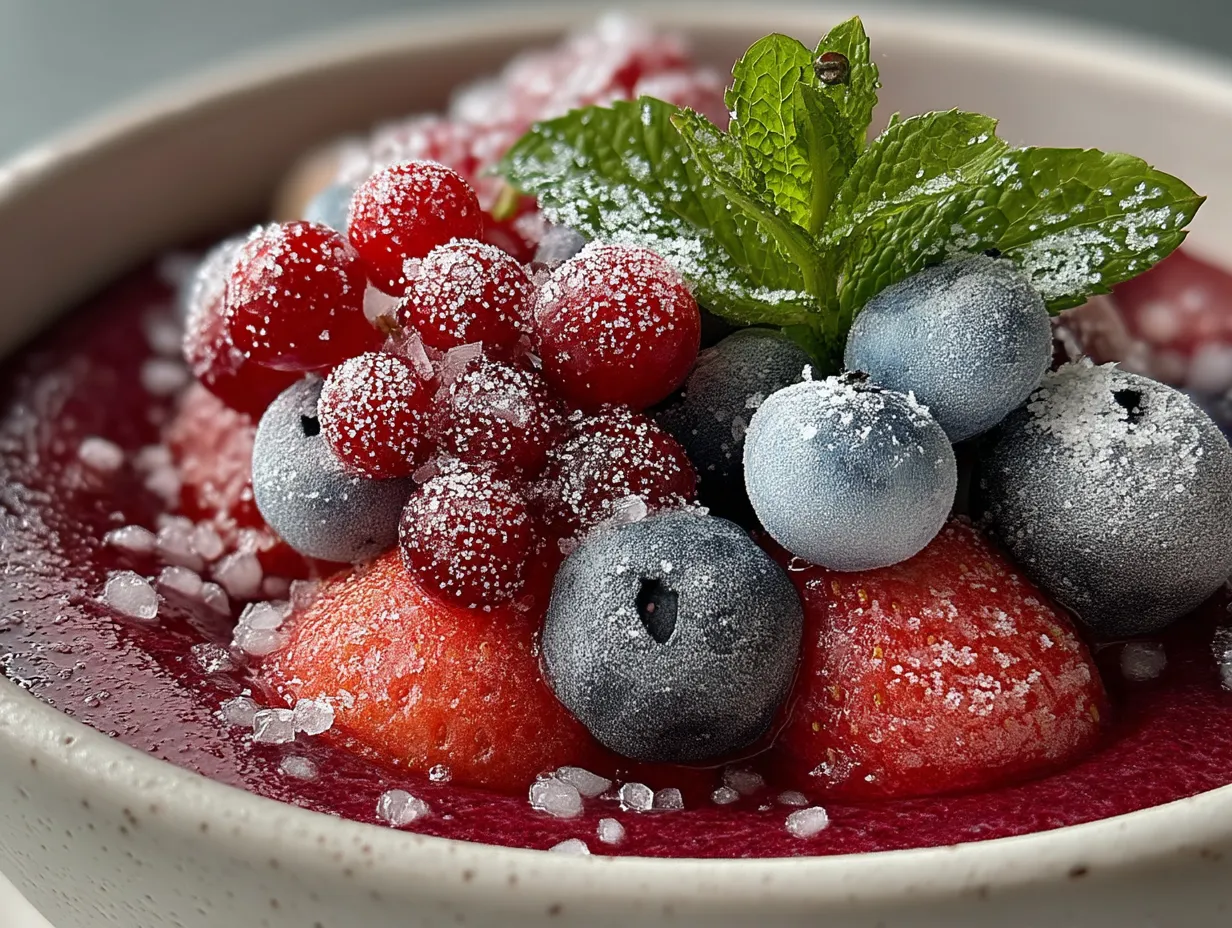 Serving Mixed Berry Summer Protein Pudding in bowls