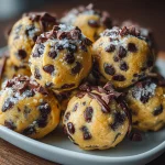 No-Bake Choc Chip Cookie Dough Protein Bites