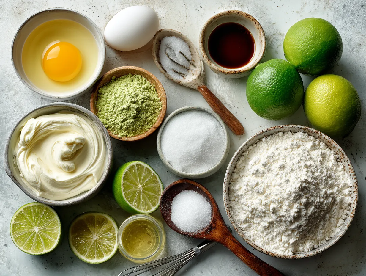 Ingredients for No-Bake Lime Cheesecake with Cottage Cheese Hack