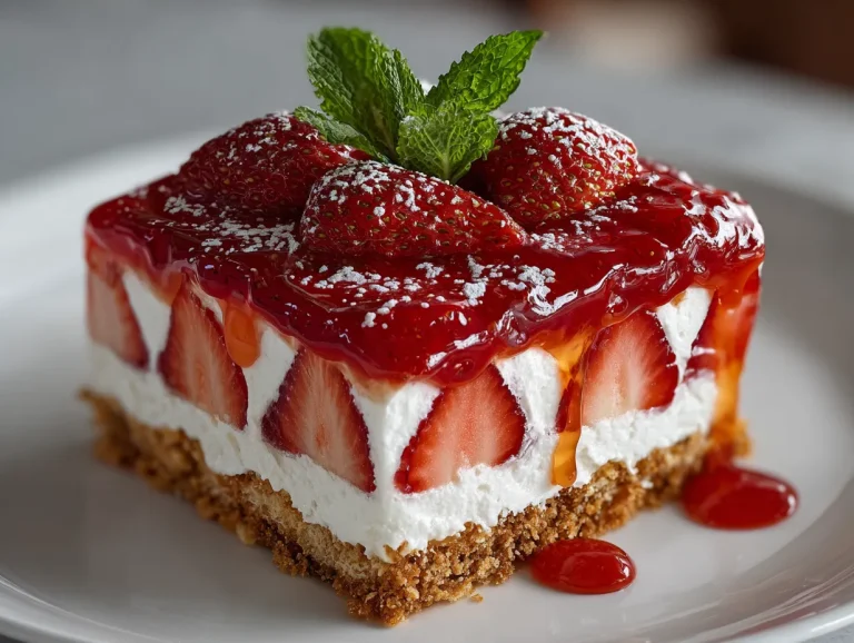 No-Bake Strawberry Icebox Cake (Light)