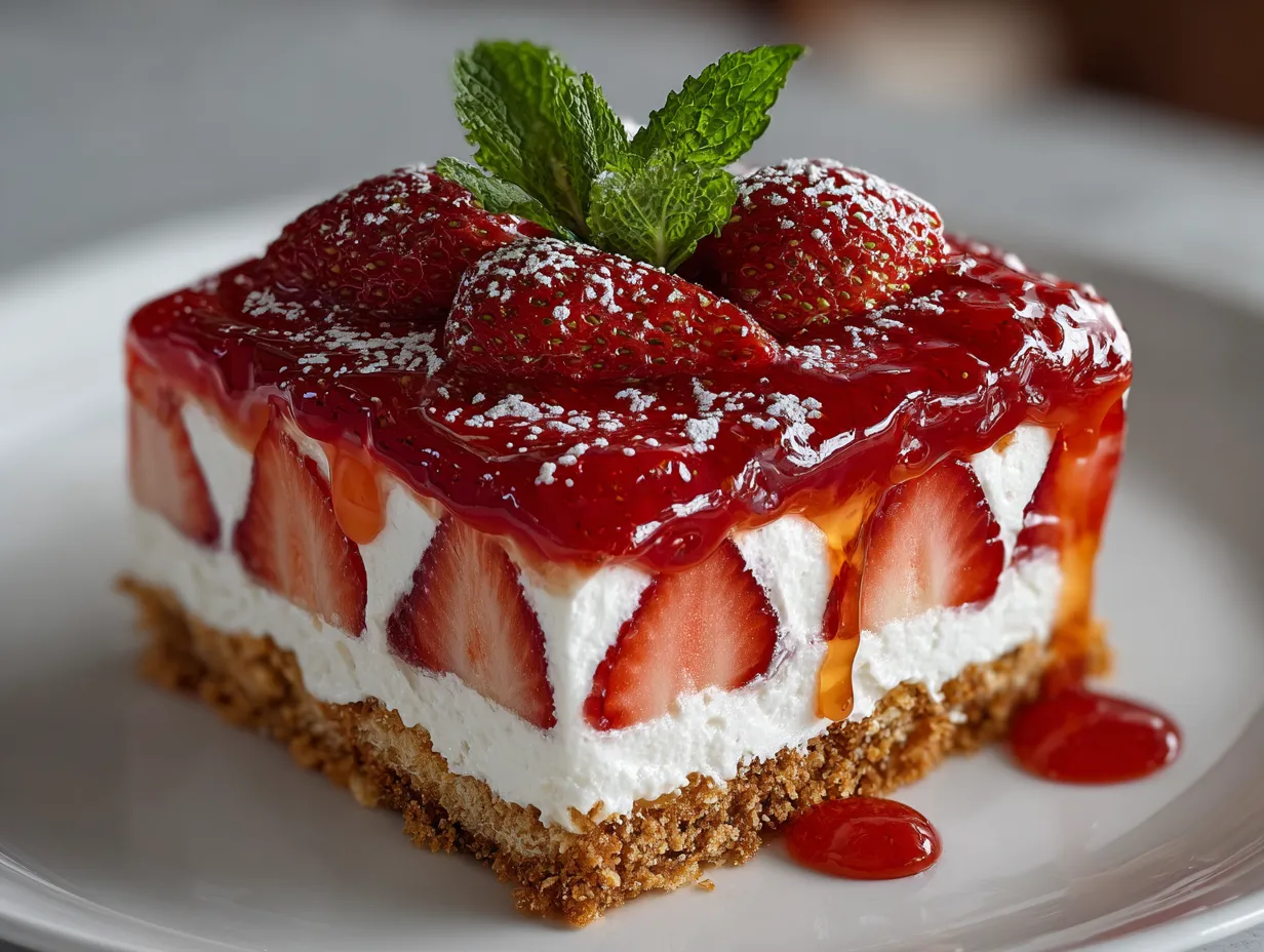 No-Bake Strawberry Icebox Cake (Light)