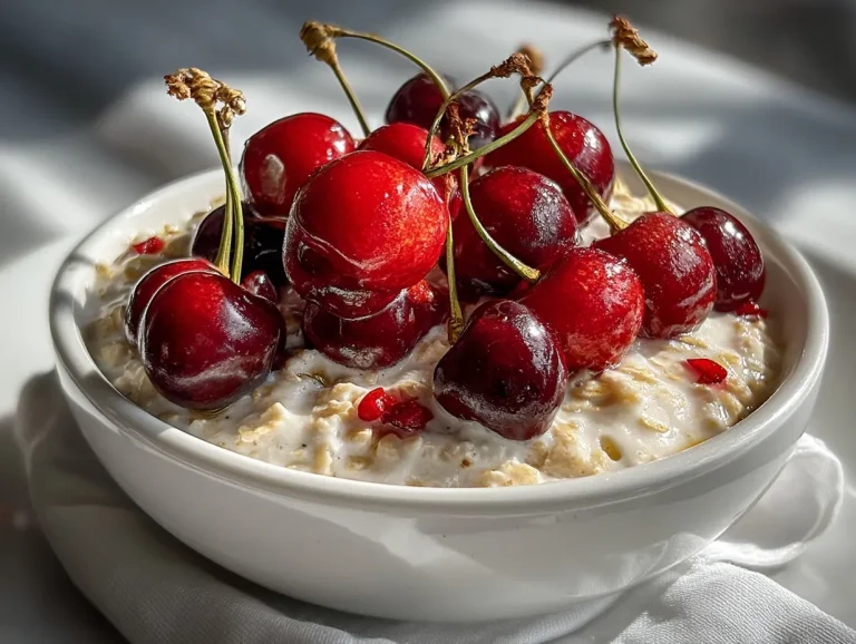 Overnight Oats with Summer Cherries
