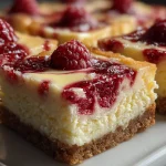 Raspberry Swirl Cheesecake Bars (Low Fat)