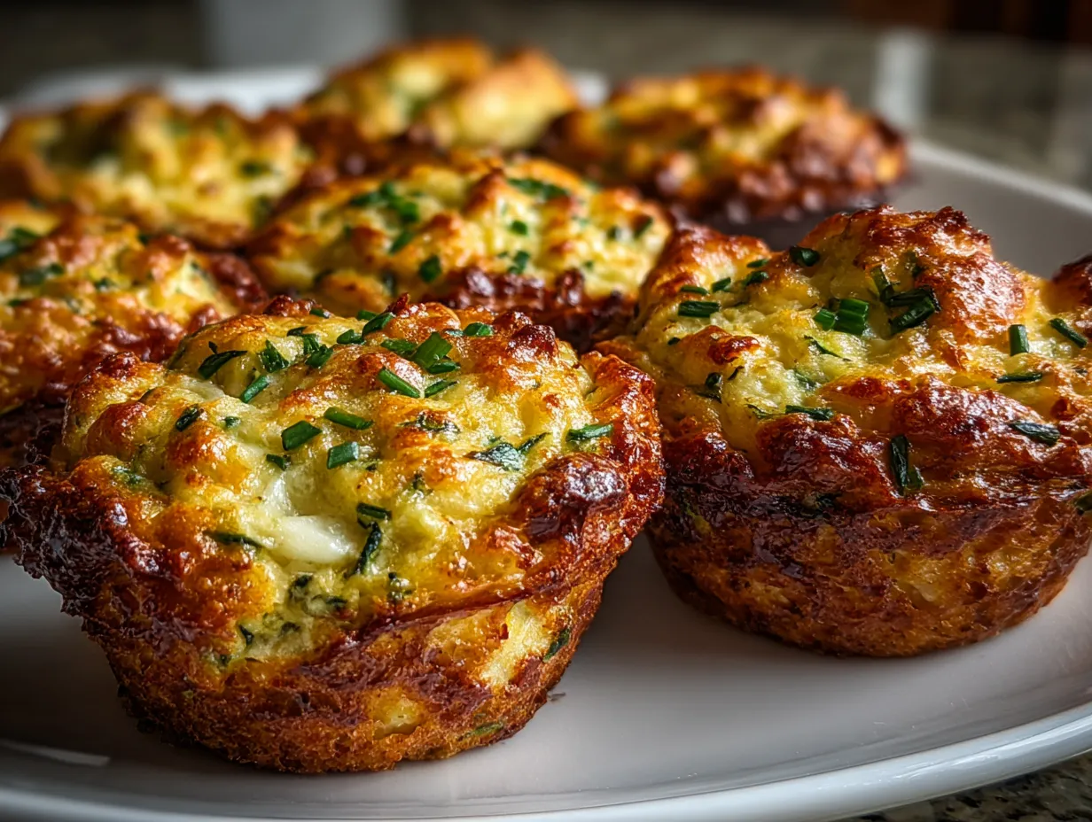 Savory Zucchini Chive Protein Muffins
