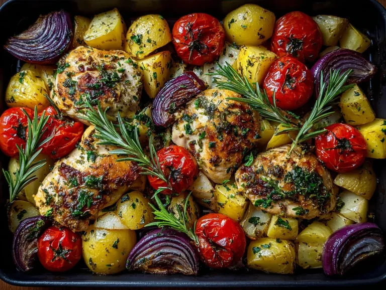 Sheet Pan Greek Chicken Potatoes
