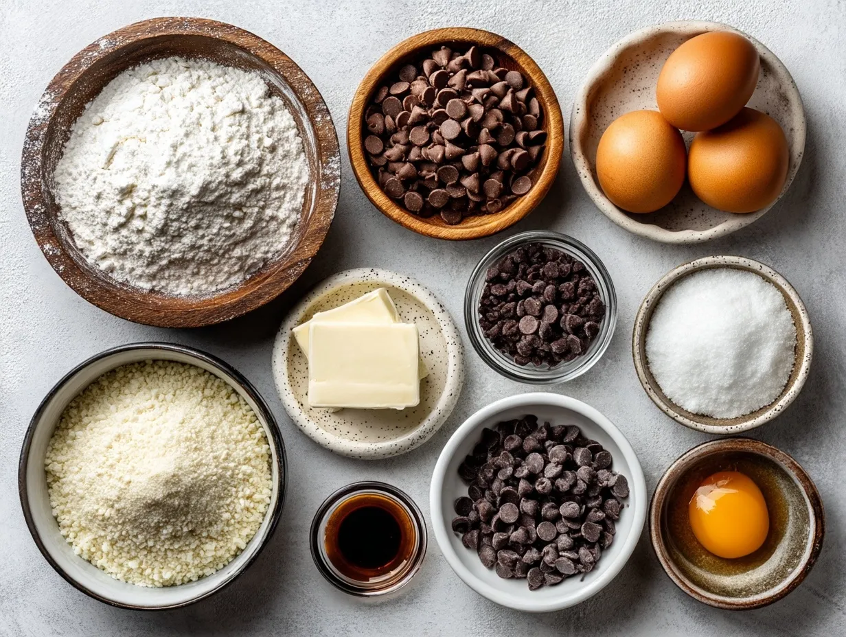 Ingredients for Skillet Chocolate Chip Pizookie Macro-Friendly