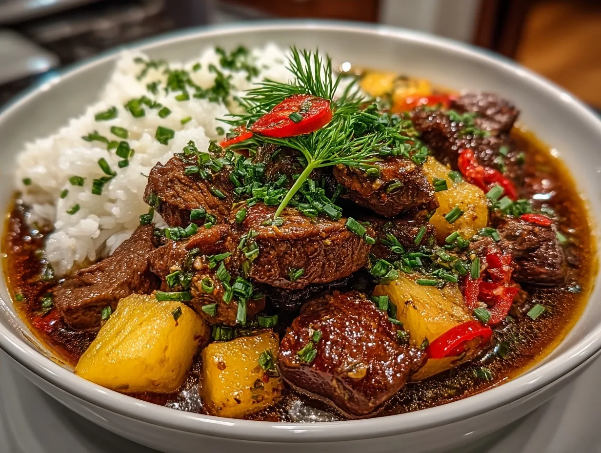 Slow Cooker Hawaiian Beef (Pork-Free)