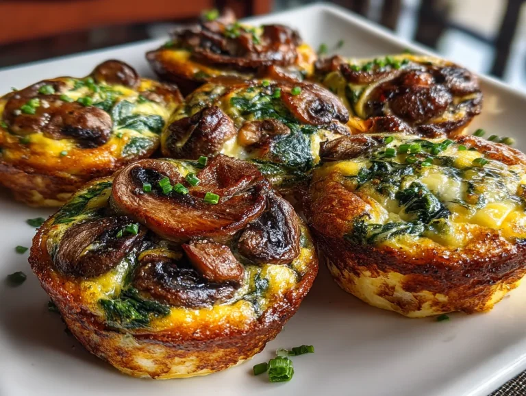 Spinach Mushroom Sous Vide Egg Bites