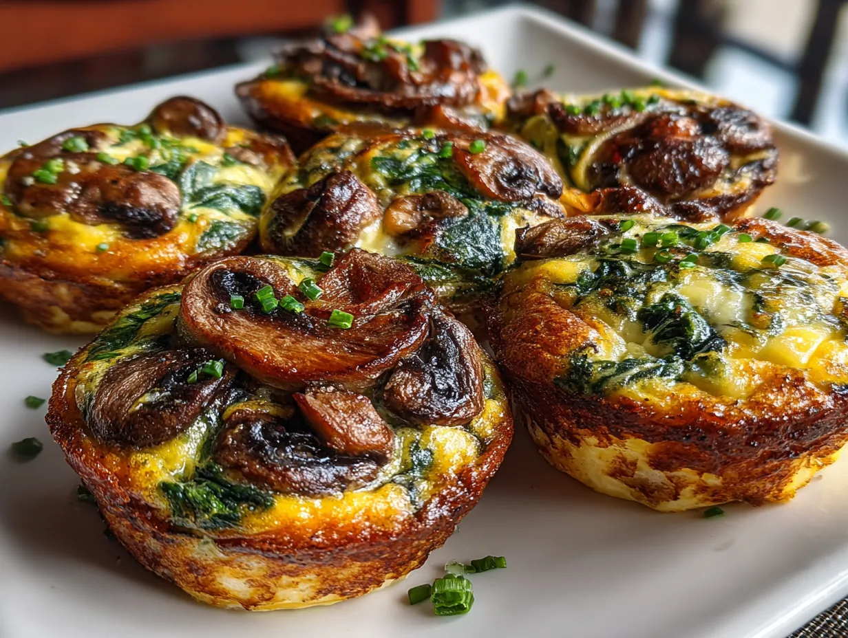 Spinach Mushroom Sous Vide Egg Bites