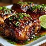 Sticky Ginger Lime Chicken Thighs