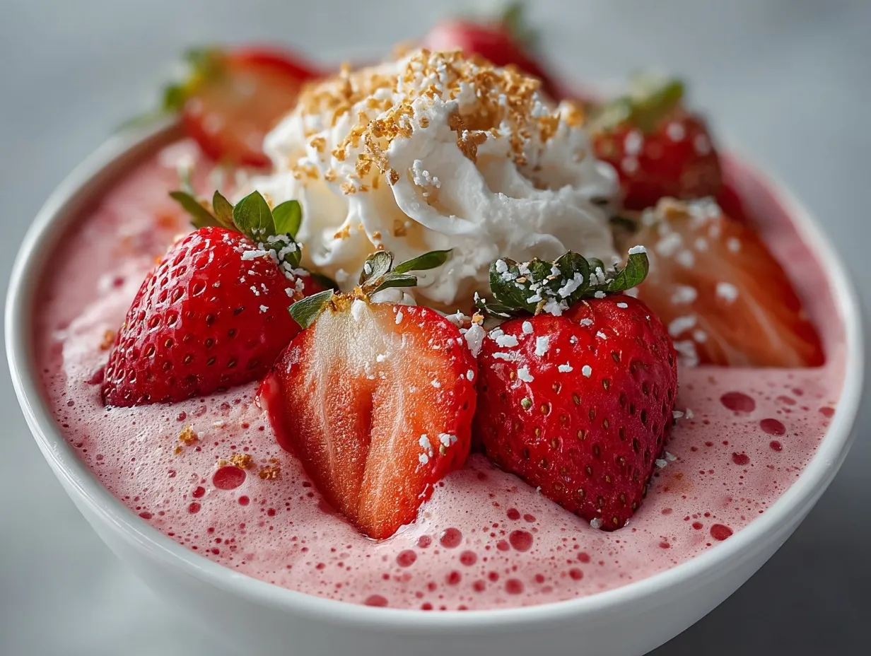 Strawberry Shortcake Protein Smoothie Bowl