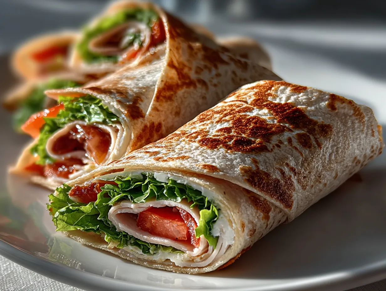 Turkey & Cheese Pinwheel Wraps (Low Carb)