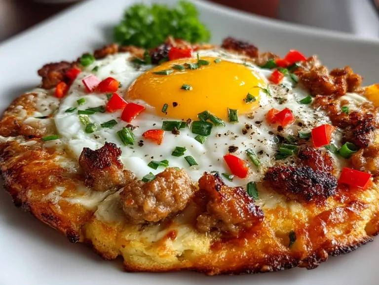 Turkey Sausage Breakfast Pizza