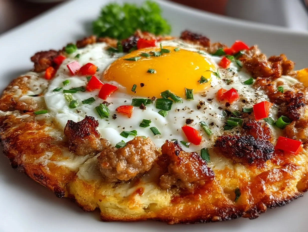 Turkey Sausage Breakfast Pizza