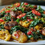 Turkey Sausage & Spinach Breakfast Skillet