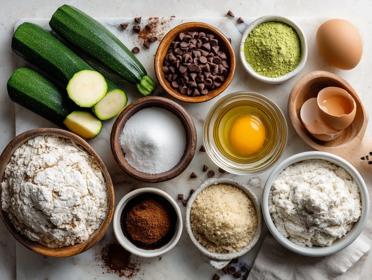 Ingredients for Zucchini Bread Protein Bars