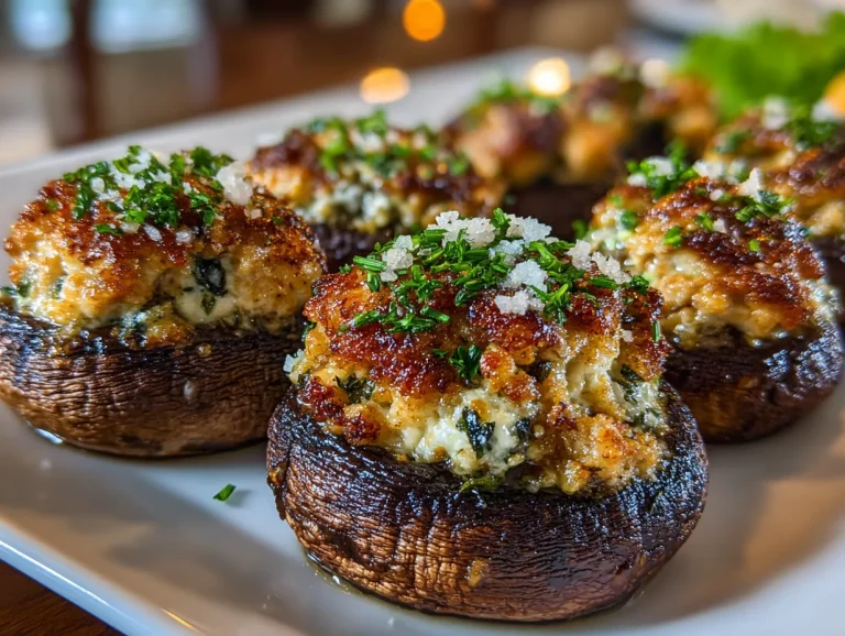 Air Fryer Stuffed Mushrooms (Ground Turkey)