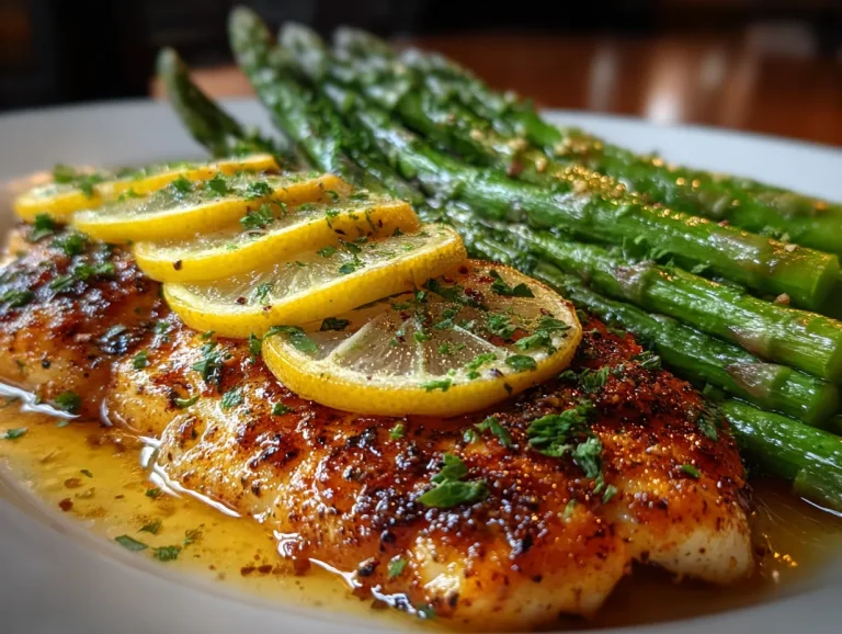 Baked Tilapia with Lemon & Asparagus