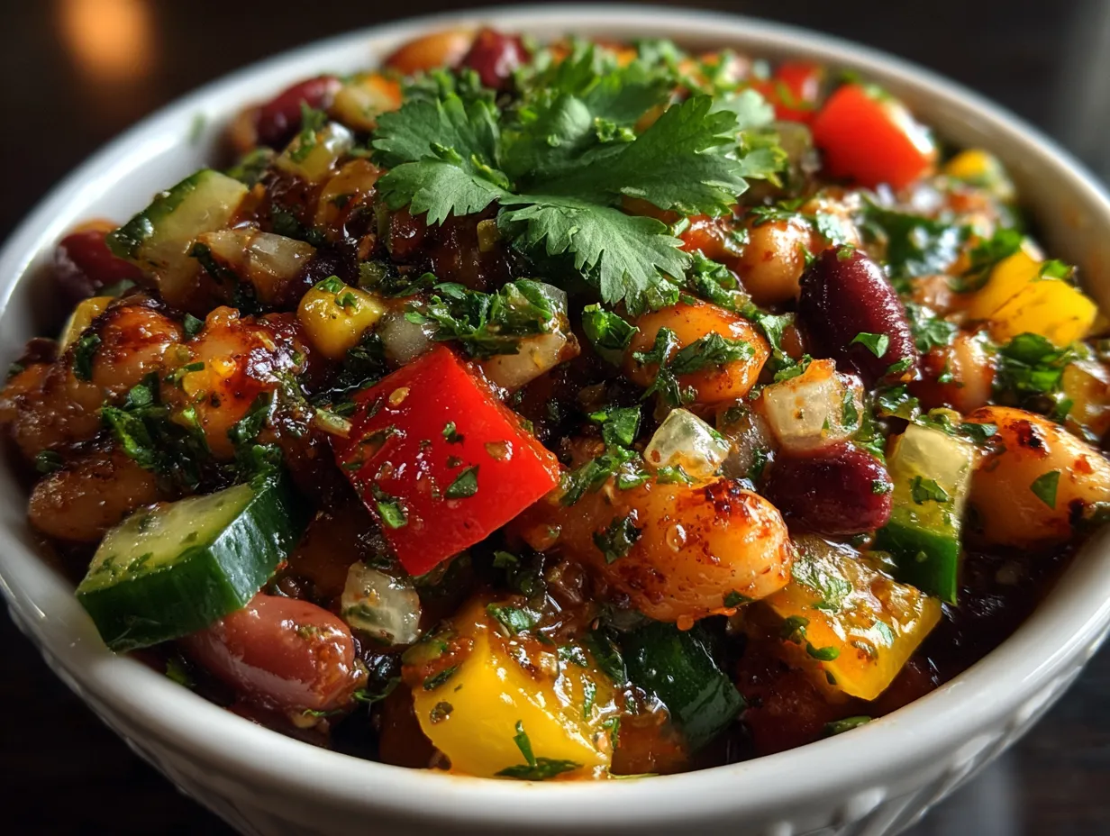 Cowboy Caviar (High Protein Bean Dip)