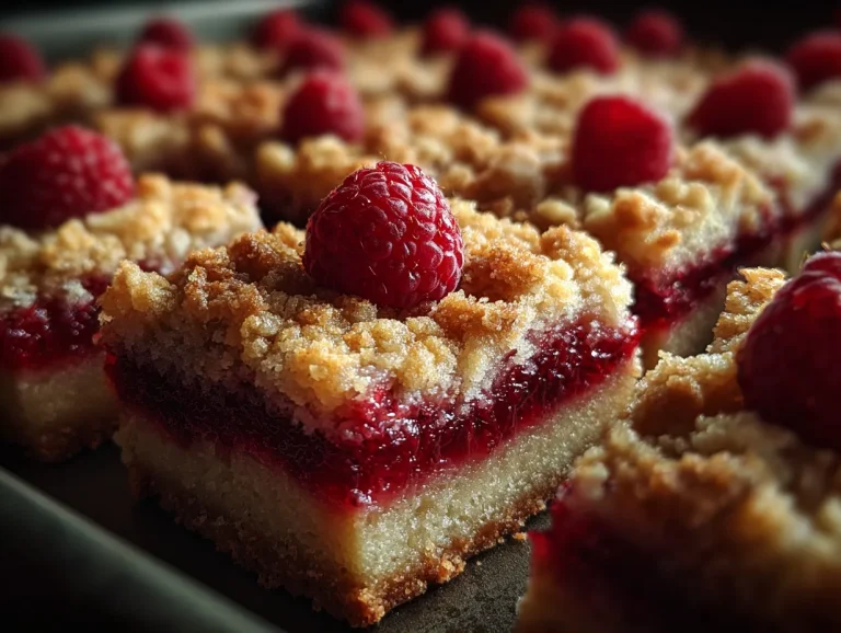 Fresh Raspberry Protein Crumb Bars