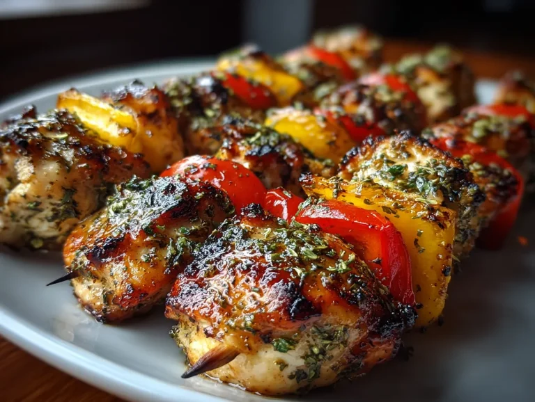 Grilled Lemon Herb Chicken Kabobs