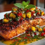 Grilled Salmon with Mango Lime Salsa