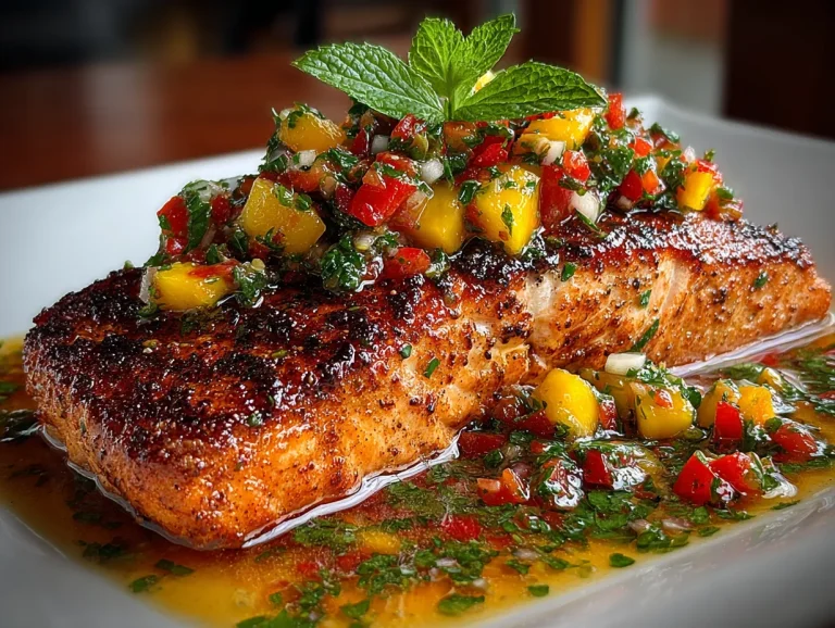 Grilled Salmon with Mango Lime Salsa