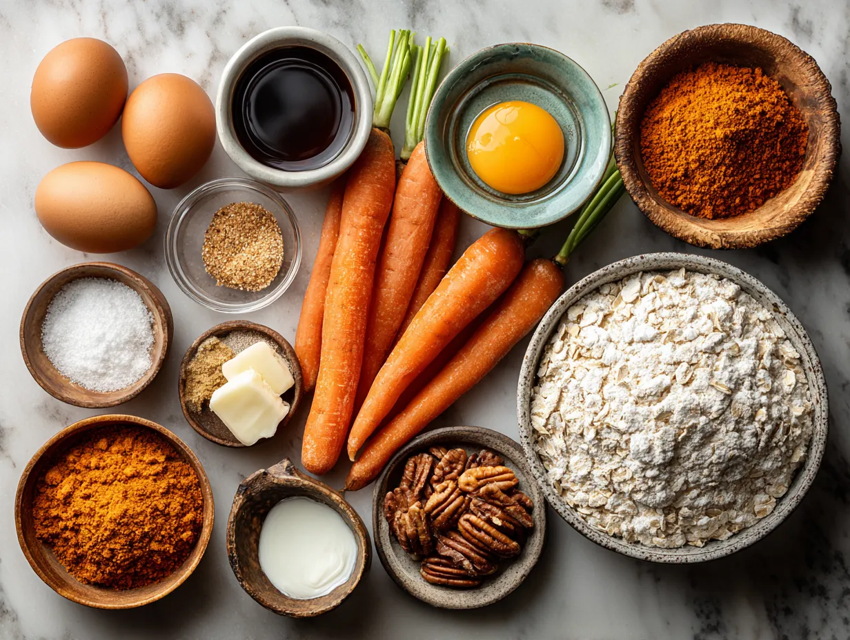 Ingredients for Healthy Carrot Cake Breakfast Cookies