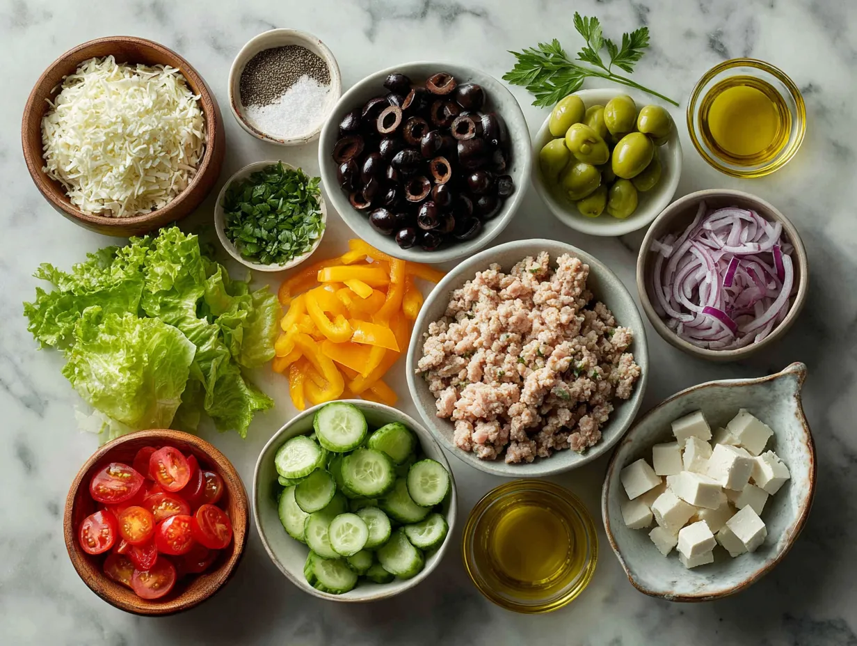 Ingredients for Healthy Turkey Burger Bowls