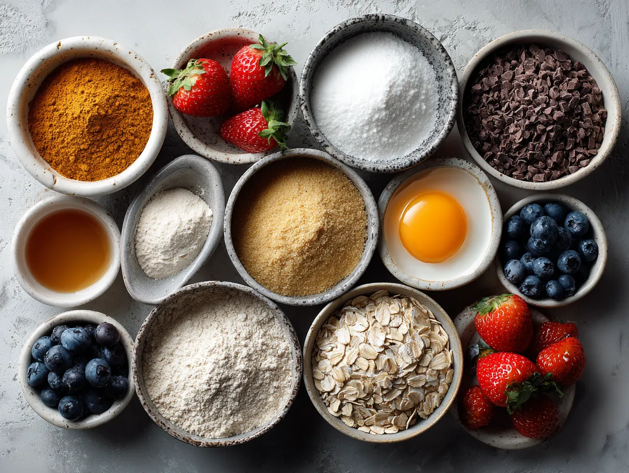 Ingredients for High Protein Mocha Overnight Oats